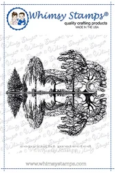 Whimsy Stamps Reflections Trees -leimasin