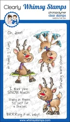 Whimsy Stamps Reindeer Time -leimasin
