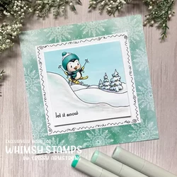 Whimsy Stamps Penguin Snow Days -leimasin