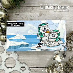 Whimsy Stamps Polar Opposites -leimasin