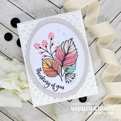 Whimsy Stamps Autumn Layered Leaves -leimasin