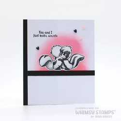 Whimsy Stamps Odorable Skunks -leimasin