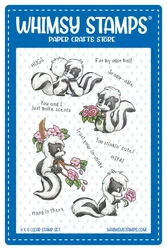 Whimsy Stamps Odorable Skunks -leimasin