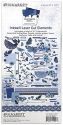 49 and Market Laser Cut Outs -leikekuvat, Color Swatch: Inkwell
