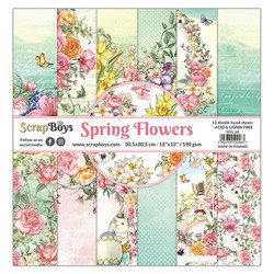 ScrapBoys paperipakkaus Spring Flowers, 12