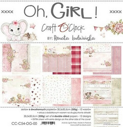 Craft O'clock paperipakkaus Oh Girl, 12