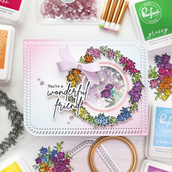 Pinkfresh Studio sapluunasetti Rainbow Daisies
