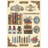 Stamperia Wooden Shapes -puukuviot Vintage Library