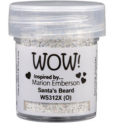 Wow! Embossing Glitters -kohojauhe, sävy Santa's Beard by Marion Emberson (X,O)