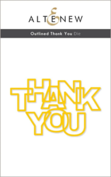 Altenew Outlined Thank You -stanssi