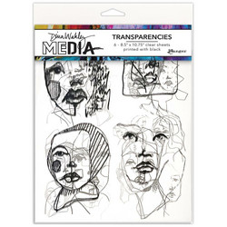 Dina Wakley Media Transparencies -pakkaus Abstract Portraits 2