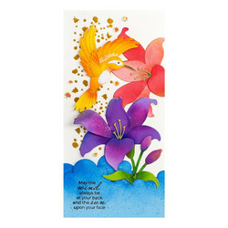 Spellbinders stanssi Hummingbird and Lily