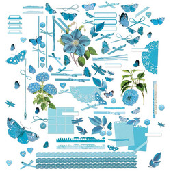 49 and Market Laser Cut Outs -leikekuvat, Color Swatch: Inkwell
