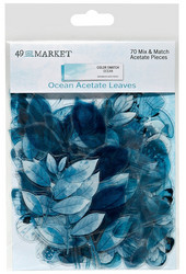 49 and Market Color Swatch: Ocean Acetate Leaves -leikekuvat