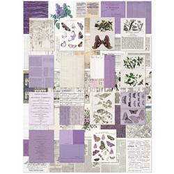 49 and Market Collage Sheets paperipakkaus Color Swatch, Lavender, 6