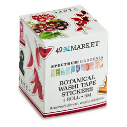 49 And Market Vintage Spectrum Gardenia Botanical Washi Sticker Roll -tarrarulla