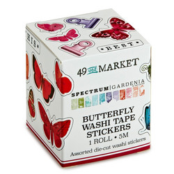 49 And Market Vintage Spectrum Gardenia Butterfly Washi Sticker Roll -tarrarulla