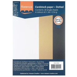 Florence Dotted paperipakkaus Multipack, 20 arkkia, A4