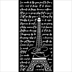 Stamperia sapluuna Create Happiness Oh lá lá, Tour Eiffel