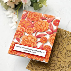 Pinkfresh Studio Hot Foil -kuviolevy Pretty Blossoms