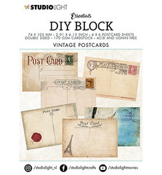 Studio Essentials DIY Mini Block, Vintage Postcards