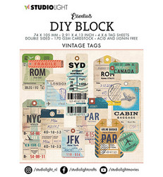 Studio Essentials DIY Mini Block, Vintage Tags