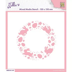 Nellie's Choice Mixed Media sapluuna Easter Wreath