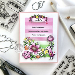 Hero Arts leimasin- ja stanssisetti Floral Journaling