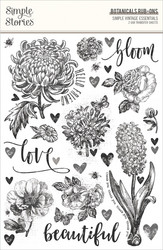 Simple Stories Rub-Ons siirtokuvat Simple Vintage Essentials Botanical