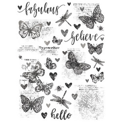 Simple Stories Rub-Ons siirtokuvat Simple Vintage Essentials Butterflies