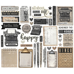 Simple Stories Simple Vintage Essentials, Take Note Bits, leikekuvat