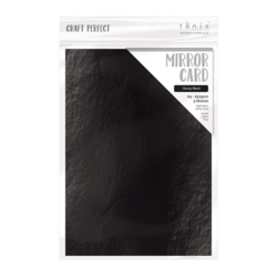 Tonic High Gloss Mirror Card -peilikartonki, sävy Glossy Black, 5 arkkia