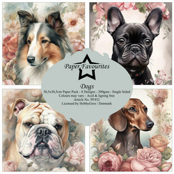 Paper Favourites Dogs-paperipakkaus, 12