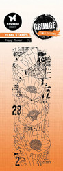 Studio Light leimasin Grunge Collection, Poppy Flower