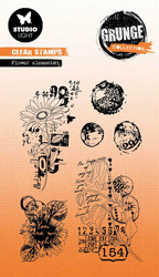 Studio Light leimasin Grunge Collection, Flower Elements