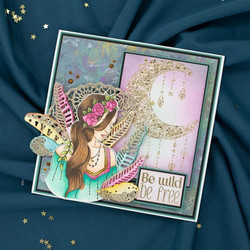Crafter's Companion Bohemian Collection sapluuna Dreamy Moon & Stars