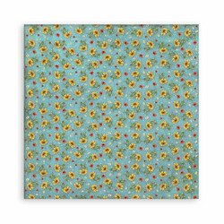 Stamperia Fabric Sheets -kangaspalat Sunflower Art