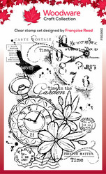 Woodware leimasin Pocket Watch Garden