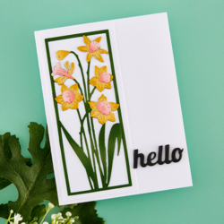Spellbinders Simon Hurley stanssisetti Daffodil Frame
