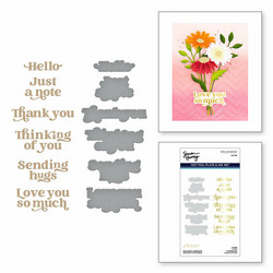 Spellbinders Simon Hurley Glimmer Hot Foil -kuviolevy Must-Have Sentiments