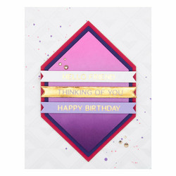 Spellbinders Glimmer Hot Foil -kuviolevy ja stanssisetti Hexi-Gem Sentiments