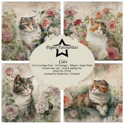 Paper Favourites Cats -paperipakkaus, 15 x 15 cm