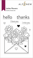 Altenew Letter Flowers -leimasin