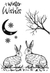 Creative Expressions leimasin Moonlit Hares