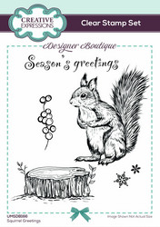 Creative Expressions leimasin Squirrel Greetings