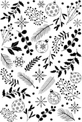 Creative Expressions Festive Fronds -leimasin