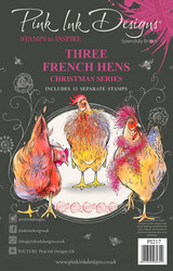 Pink Ink Designs leimasin Three French Hens