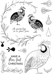 Pink Ink Designs leimasin Partridge In A Pear Tree