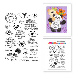 Stampendous leimasin Bear Hugs Faces and Sentiments