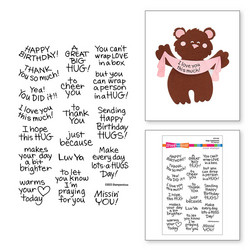 Stampendous leimasin Hugs Sentiments